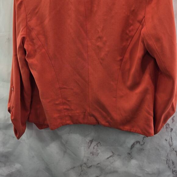 Anthropologie Blazer Womens Medium Orange Open Jacket Cartonnier Breathable - Picture 7 of 11